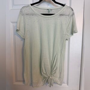 Susina Green Tie Front T-Shirt